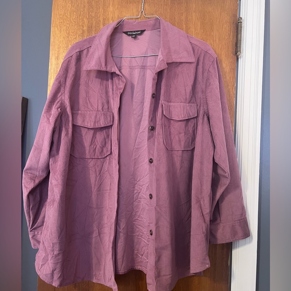 Wine oversized shacket